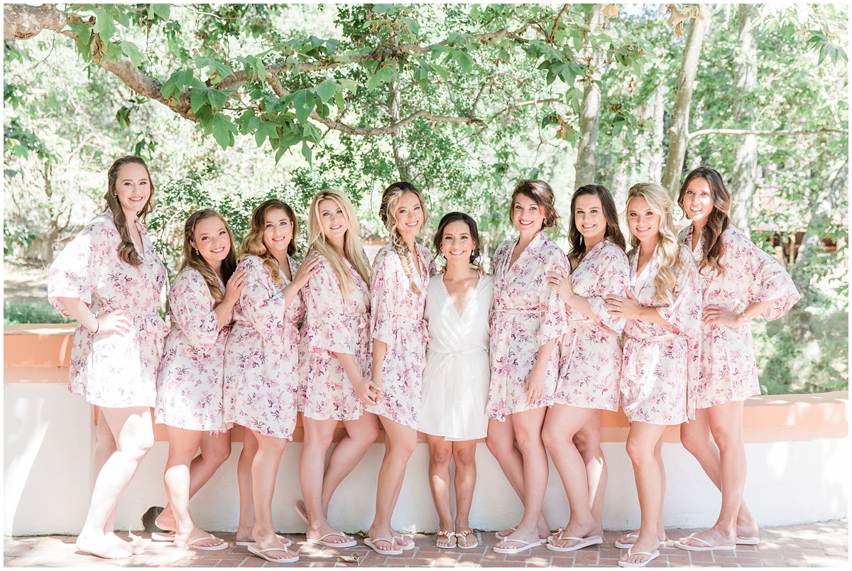 Cute bridesmaid robes | Rancho Las Lomas Wedding by Peter and Bridgette