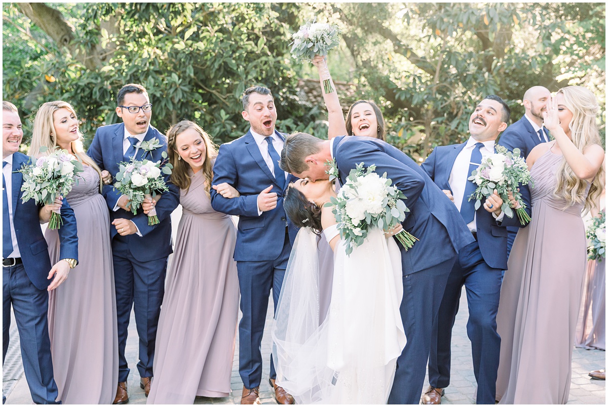 Bridal party cheers | Rancho Las Lomas Wedding by Peter and Bridgette
