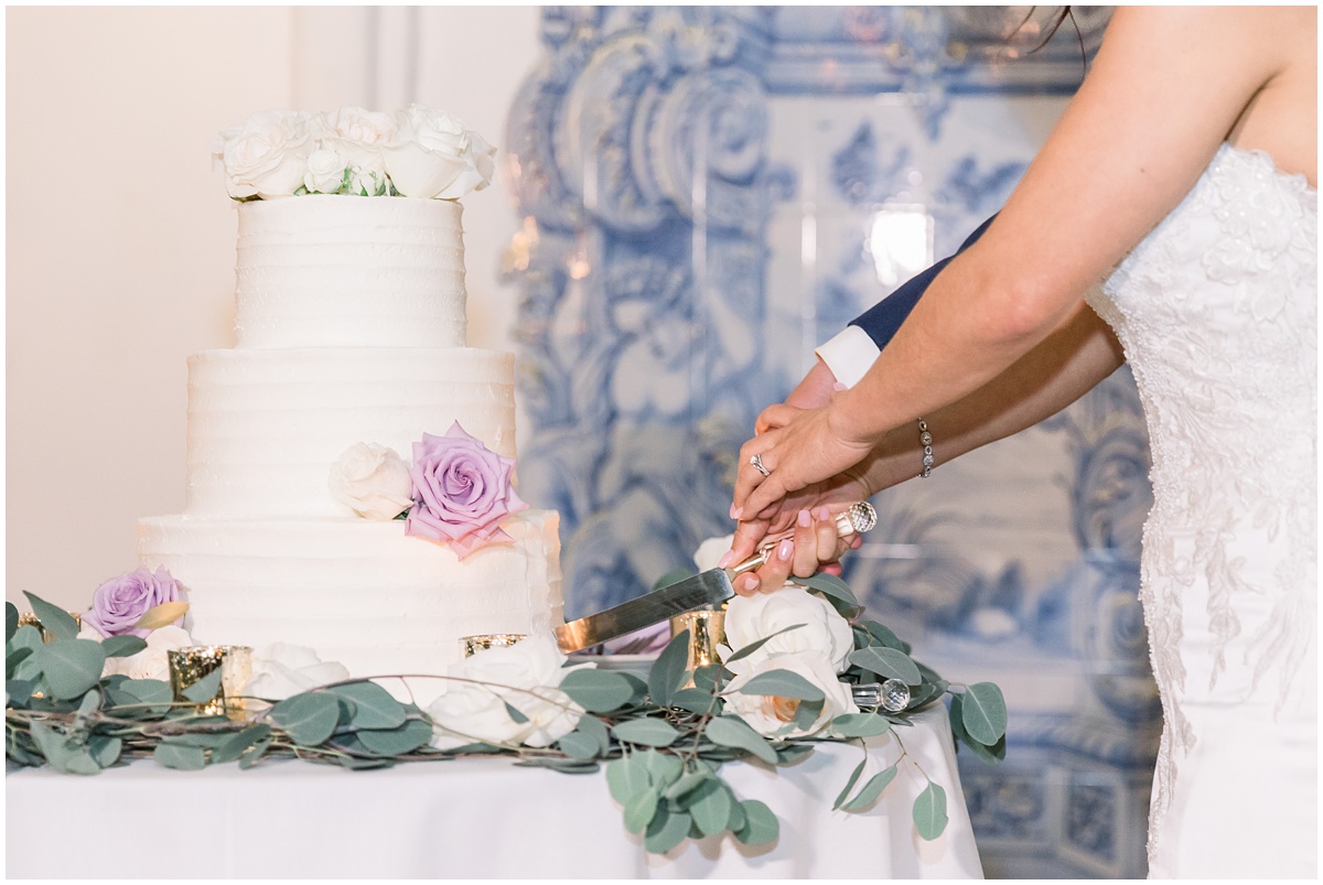 Cake cutting | Rancho Las Lomas Wedding by Peter and Bridgette