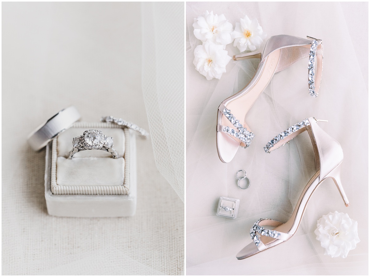 Bridal shoes by Badgley Mischka | The Castaway Burbank Wedding by Peter and Bridgette
