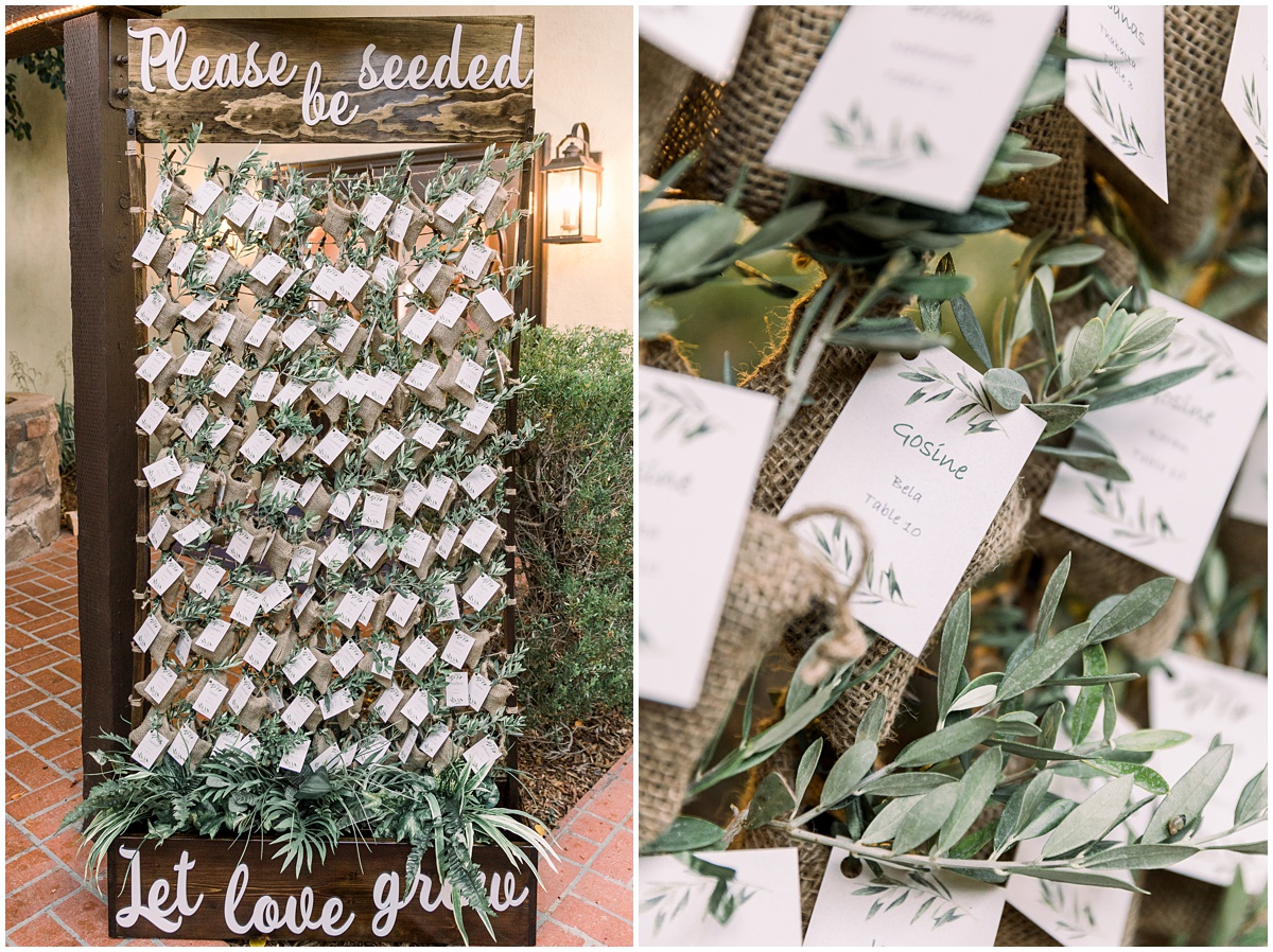 Live Seating chart | Planter seating chart | The Castaway Burbank Wedding by Peter and Bridgette